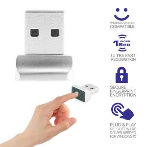 Smart ID USB Fingerprint Reader For Windows 10 32/64 Bit Password-Free Login/Login Lock/Unlock For PC Laptop Fingerprint Reader