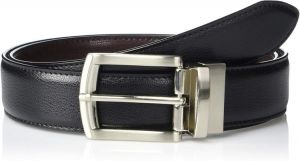 Florsheim Black/Brown Leather 35-Millimeter Reversible Single-Stitch-Edge Belt