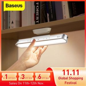 Baseus Magnetic Table Lamp Hanging Wireless Touch LED Desk Lamp Home Cabinet Study Reading Lamp Stepless Dimming USB Night Light