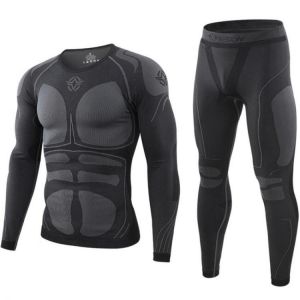 Seamless tight tactical thermal underwear men Outdoor sports function breathable training cycling thermo underwear long johns