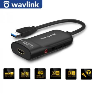 Wavlink USB 3.0 to HDMI-Compatible Video Graphics Adapter 2k External Video Card Adapter Extend/Mirror Support Windows Mac OS