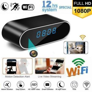 1080P Clock Camera Wireless WIFI Mini Time Alarm Camcorder Watch AP Security Night Vision Motion Sensor Remote Monitor Micro