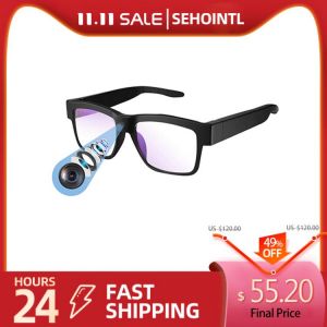 Camera Glasses 1080P HD Mini Camera Video Glasses Wearable Camera Use for Indoor and Outdoor Wireless Micro Camcorder Action Cam