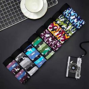 Rongxitu Mens Underwear Boxers Hombre Printed Polyester Blends Shorts Wholesale Lots Sexy Lingerie Underpants Panties Underwear