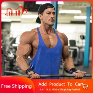 Brand Tank Tops Shirt Gym Tank Top Fitness Clothing Vest Sleeveless Cotton Man Canotte Bodybuilding Ropa Hombre Man Clothes Wear