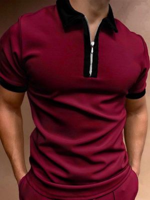 Summer High Quality Zipper Men Polo Shirts Business Social Short Sleeve Mens Shirts Stand Collar Embroidery Polo Shirt Men