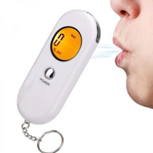 Breathalyzer Analyzer Backlight LCD Screen Portable With Car Keychain Alcohol Breath Tester Breathalyser Device Detector Test