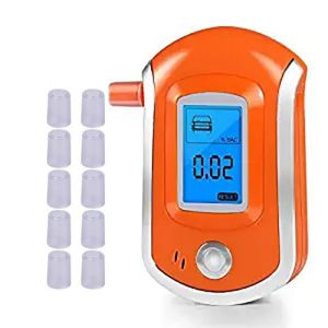new Digital Breath Alcohol Tester Breathalyzer with LCD Dispaly with 11Mouthpieces AT6000 Hot Selling FREE Shipping