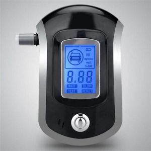 Professional Alcohol Tester Digital Breath Analyzer with Large Digital LCD Display 5 Pcs Mouthpieces AT6000