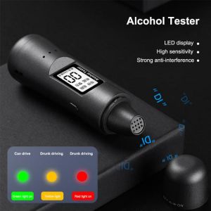 Handheld Digital Alcohol Tester with USB Rechargeable Digital Alcohol Breath Tester Portable Breathalyzer Analyzer LCD Detector
