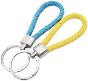Beaugif Woven Key Chains Wallet Keychain Hand Bag Decoration Key Ring Car Keychains Tag