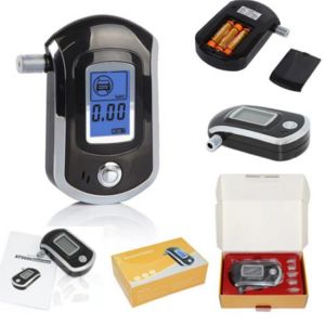 AT6000 Alcohol Tester Digital Alcohol Detector Breathalyzer Police Alcotester Backlight Display with box and manual freeshipping
