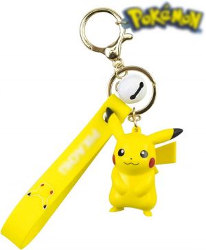 Pokemo_n Keychain-Pikach_u Keychain Accessories for Women Silicone 1 Set Cute Kawaii Gift for Girls