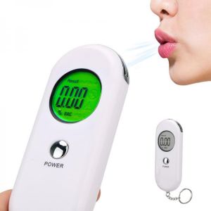 Alcohol Breath Tester Detector Test Breathalyzer Analyzer Portable With Car Keychain Backlight LCD Screen Breathalyser Device