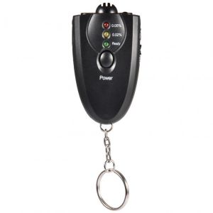 Mini Professional Key Chain Alcohol Meter Analyzer Portable Keychain Red Light LED Flashlight Alcohol Breath Tester Efficiently