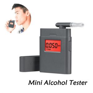 Portable Car Mini Alcohol Tester  High Accurate LED Display 360 Rotation Blowing Port Breathing Tester Safety Driving Tools