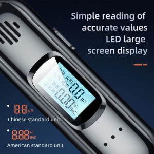 T01 No-Contact Breath Alcohol Tester Analyzer Detector LCD Digital Police Breathalyzer Blow Alcohol Content Tester Display