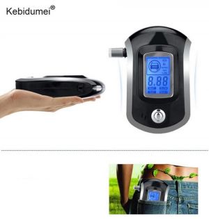 kebidumei Mini Police Digital LCD Screen Breath Alcohol Tester Breathalyzer Patent AT6000 Alcoho tester with LCD Dispaly