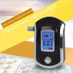 new Professional Digital Breath Alcohol Tester Breathalyzer with LCD Dispaly with 5 Mouthpieces AT6000  Drop Shipping