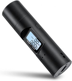 Q91 Breathalyzer - Portable Non-Contact & High-Precision Alcohol Tester with Digital LCD Screen, USB Rechargeable Metal Surfac