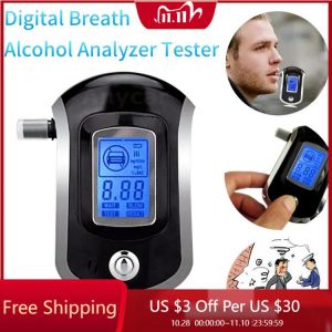 Portable LCD Digital Breath Alcohol Test Analyzer Breathalyzer Tester Alcoholicity Meter Detector Black