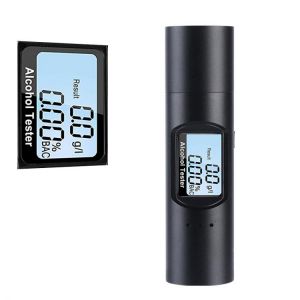Q91 Breathalyzer - Portable Non-Contact & High-Precision Alcohol Tester with Digital LCD Screen, USB Rechargeable Metal Surfac