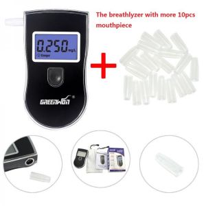 Best gifts with  mouthpiece per alcohol meter Prefessional Police Digital Alcohol Tester Breathalyzer AT-818