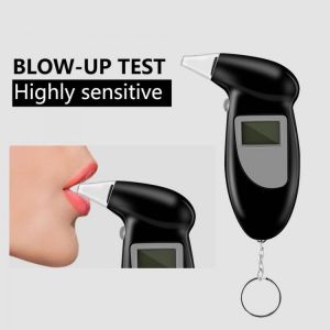 New Alcohol Testers Breathalyzer Analyzer Breathalyser Detector MoonShine Alcohol Meter Keychain Breathalizer Device LCD Screen