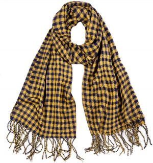 SOJOS Womens Plaid Scarf Large Long Blanket Check Wrap Shawl with Tassel SC315