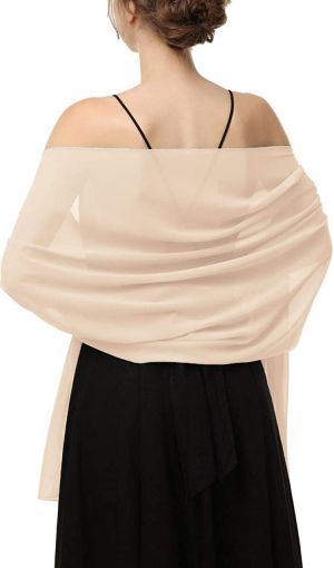 Chiffon Shawls Scarves Wraps for Bridal Wedding Party Evening Dress and Special Occasion Dresses