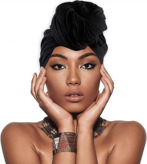 Soft Stretch Turban Hair Scarf for Women, Breathable Head Wrap for Natural Hair