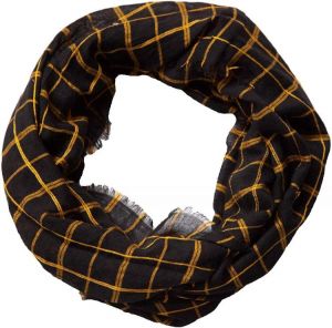 Tickled Pink Women's Game Day Sports Team Apparel Scarf or Wrap, Plaid Infinity
