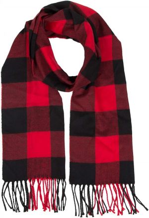 Buffalo Red and Black Plaid Flannel Scarf for Women & Men - Soft Warm Winter Scarf – 67” x 13” Inches