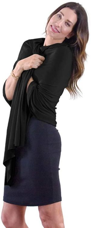 Happyluxe Shawl Wraps for Women | Travel Blanket Airplane |  Pashmina Scarf | UPF 50+ | Made in the USA