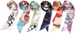 Obosoyo 6pcs Fashion Bag Handbag Handle Ribbon Scarf Neckerchief Scarf Package Band Hair Head Decoration