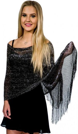Shawls and Wraps for Evening Dresses, Metallic Glitter Shawls for Women, Sparkling Wedding Giving Shawl Gift by ShineGlitz