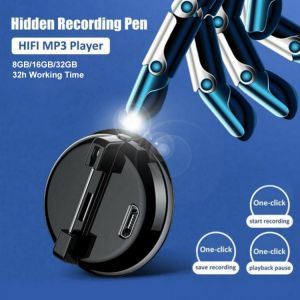 Q3 Badge Professional Voice Recorder Students Mini Digital Dictaphone Sound Recorder with Built-in HD Microphone Clip