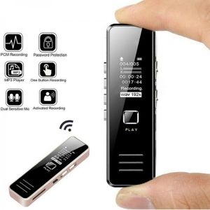 HD Remote Recording Professional Voice Activated Digital Audio Recorder 32GB Pen DSP Noise Reduction External Microphone