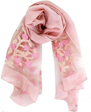 Van Caro Womens Silk Spring Scarf Fashion Shawls Wraps for Hair & Neck