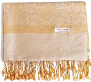 Paisley Pashmina Silk Scarf Shawl Jacquard Cashmere Wrap Stole Two Tones Reversible