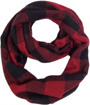 Seven Flowers Plaid Knitted Infinity Scarves for Women