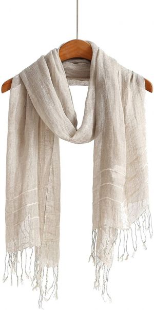Jeelow Lightweight Summer Scarf Light Shawl Wrap Linen Feel Scarves For Men And Women