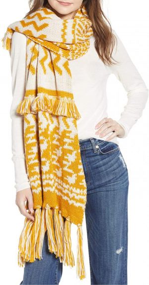 Free People Women's Mile High Fringe Scarf
