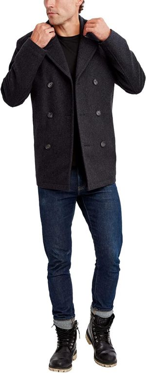 Nautica Men's Classic Double Breasted Peacoat