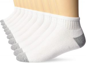 Amazon Essentials Men's 10-Pack Cotton Half Cushioned Ankle Socks