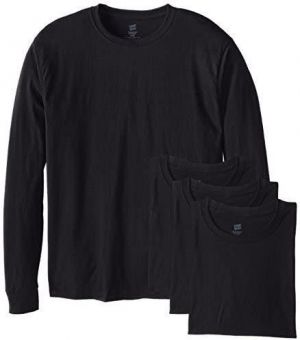 Hanes Men's Essentials Long Sleeve T-shirt Value Pack (4-pack)