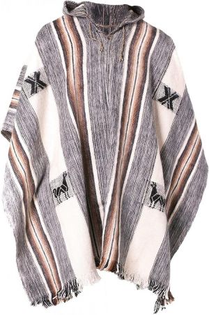 Gamboa Mens Poncho Cloak with Hood Men Pancho Men Mexican Poncho Blanket Wool Poncho