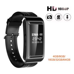 all in one place גאדג'טים HD 1080P Camera Voice Recorder Barcelet Video Photo Recording Smart Watch Wristband Smart Band Wearable Device Mini Camera