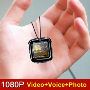 all in one place גאדג'טים 256G Camera Display Audio Video Voice Photo Recorder 1080P FHD Mini DV Camera Portable Clip Necklace Pandent Body Cam Camcorder