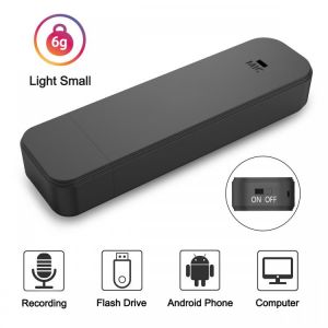 Mini Voice Recorder BestRec 8GB USB Flash Drive Black Audio Sound  Dictaphone 512kbps Recording Device Easy One Button Operation